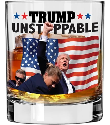 SIRIOKS Donald Trump Pint Glass - 16Oz Made In USA Beer Glass, Personalized Political Gift For Dad, Supporters