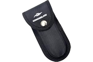 Nylon Pouch (Medium Size) for 4.5''-4.75'' Multitool,Horizontally Carry Nylon Sheath for Thick Folding Knives 4.5''-5.1'',Nylon Case for Leatherman Multitool,Knife Holster with Belt Loop COHOMELARS