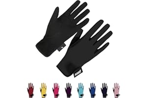 Amoy Kids Horse Riding Gloves Breathable Children Equestrian Horseback Anti-Slipping Boys & Girls Youth Outdoor Biking Cycling Sport Mitts