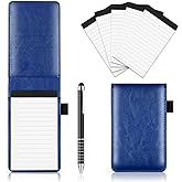 Xhwykzz 7 Pcs Small Pocket Notepad Holder Set with Pen, Mini Portable Leather Pocket Notebook for offices, schools, restauran