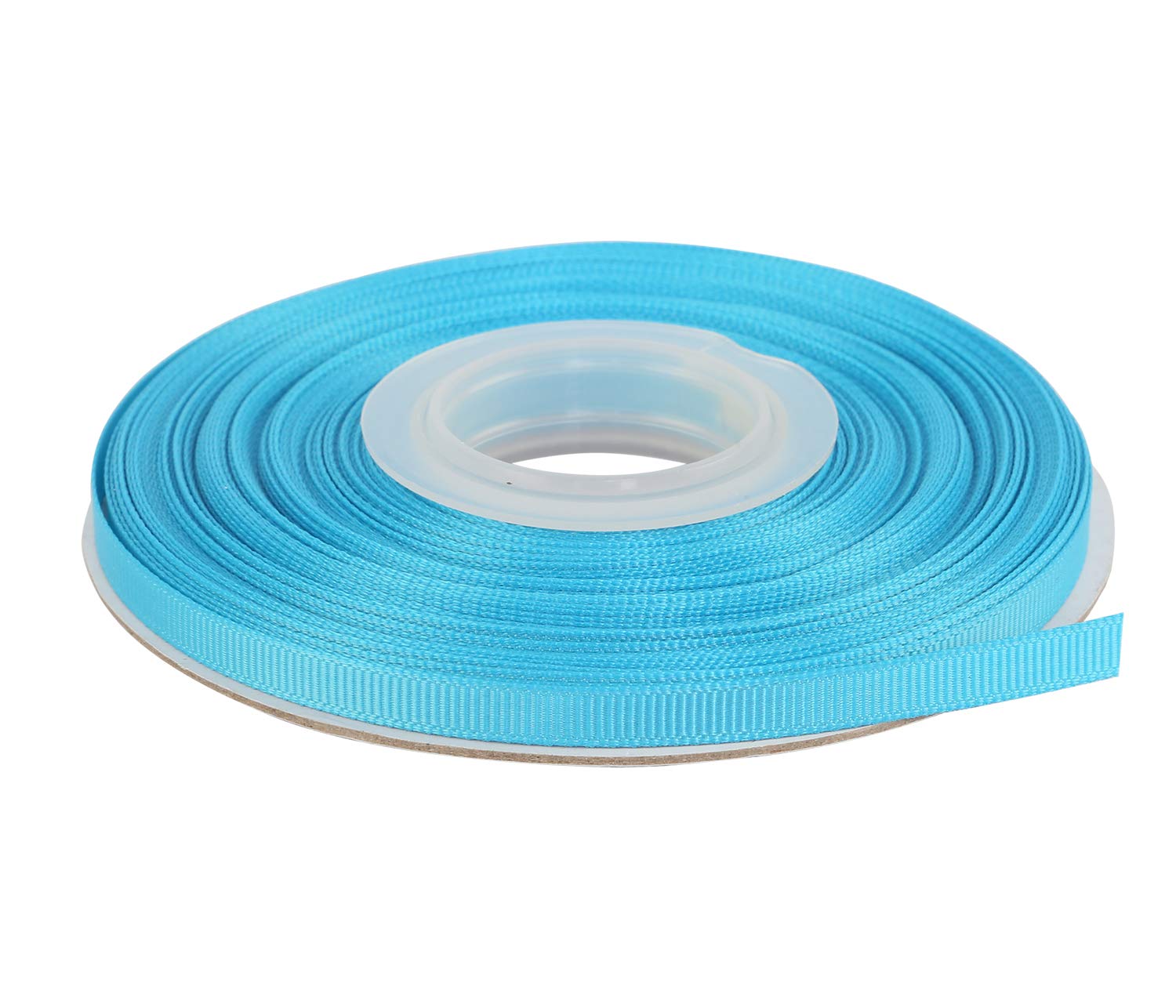 Ribbonitlux 6mm Wide Solid Grosgrain Ribbon 22 Meters (340-Turquoise, Set for Gift Wrapping, Party Decor, Sewing Applications, Wedding and Craft