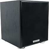 Rockville Rock Shaker 6.5 Black 200W Peak/100W RMS Powered Home Theater Subwoofer, Class-D, Adjustable Crossover, 20Hz-200Hz, Compact Design, for Movies and Music