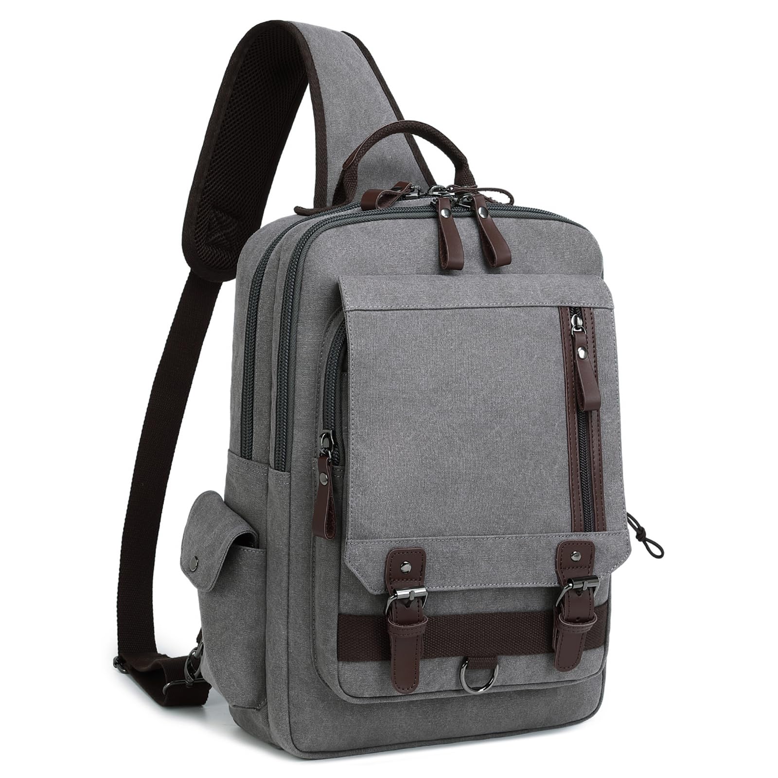 Photo 1 of mygreen Sling Bags Chest Shoulder Backpacks, Sling Backpack Crossbody Messenger Bag Travel Outdoor Men Gray, XL