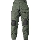 MERJAZ Men's Tactical Pants with Knee Pads | Water-resistant Cargo Pants, G3 Combat Pants, BDU Airsoft Paintball Military Pants, Ripstop Work Pants