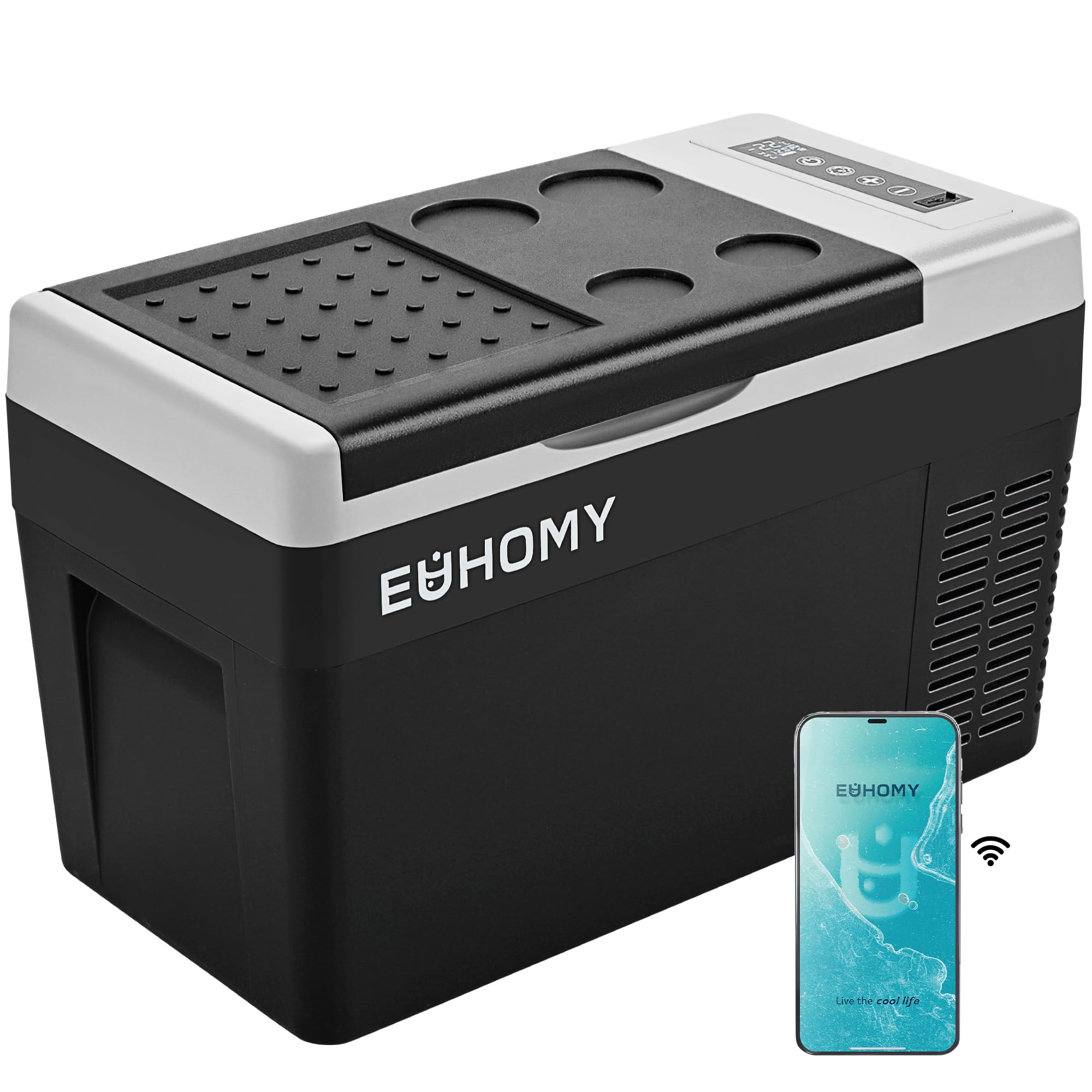 EUHOMY 12 Volt Refrigerator, 26QT(25L) Compressor
