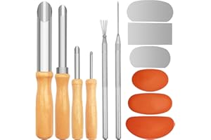 3 Sizes Rubber Pottery Clay Ribs + 3 Pcs Sculpture Pottery Molding Scraper Cutter + 4 Pcs Stainless Steel Circular Clay Hole 
