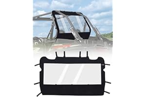 ZIDIYORUO UTV Soft Rear Windshield -Polaris RZR Back Window - Durable, Easy Install, Compatible with RZR XP 1000 & TURBO (2014-2023) - Rear Wind Cover Keeps Air/Rain/Dust/Pebbles/Mud Away from Seats
