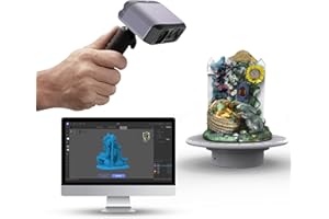 3DMakerpro 3D Scanner for 3D Printing, Handheld 3D Printer Scanner 0.05mm Precision, 10FPS Scanning Speed for Medium Object, Support for Android/iOS/Win/MacOS, Moose Lite Advanced