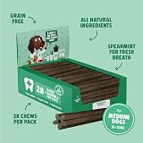 Denzel's Vegan Dog Dental Sticks Medium 28 Pack Peanut Butter & Peppermint view 2