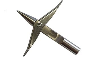 Aqua Edge Scuba Choice 3-Inch Spearfishing Speargun Double Wing Tip – 6mm Thread Stainless Steel Replacement for JBL & Compatible Spearguns, Durable Cold-Water Hunting Tip for Winter and Ice Fishing