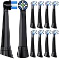 Compatible with Oral-B iO 3/4/5/6/7/8/9/10 Series Ultimate Clean Electric Toothbrush Replacement Brush Heads,for Oral-B iO Electric Toothbrush,10 Pack (Black)
