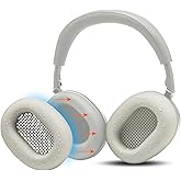 WC SweatZ XM6 – Patented Silicone Earpad Sweat Covers Compatible with Sony WH-1000XM6 by Wicked Cushions | Sweatproof & Easily Washable | Platinum Silver