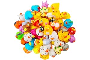 30 Pack Rubber Ducks for Jeeps 2.3 Inch Bulk Floater Jeeps Ducks for Ducking Assortment Rubber Duckies for Kids Baby Bath Toy