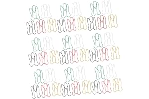 Crovakeu Lot de 60 trombones colorés en forme de dent pour bureau, école, mémo polyvalents, pinces à pages amusantes et migno