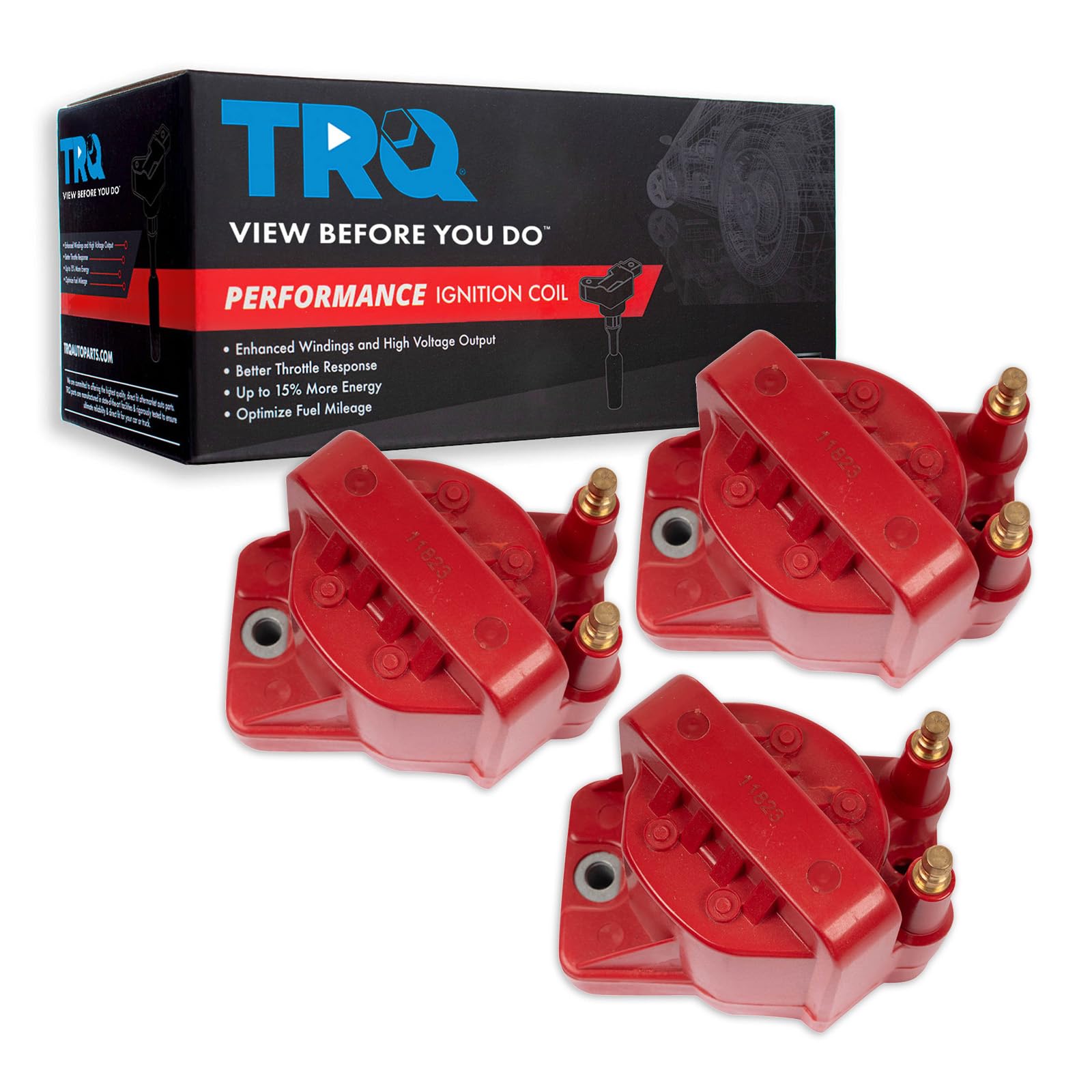 TRQ Ignition Coil Set Compatible with 86-09 Buick