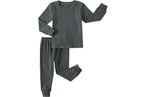 JWWN Kids Thermal Underwear Set Toddler Winter Base Layer Ultra Soft Long Johns for Little Big Boys Girls 2-8Yrs