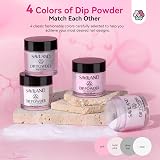 SAVILAND 22Pcs Dip Powder Nail Kit Starter 4 Colors Liquid Set French Manicure view 2