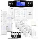 D1D9 24pcs Wireless DIY Home Burglar Alarm System, 4G WiFi GSM, No Monthly Fee,Home Security with App Alert
