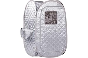 ZONEMEL Portable Steam Sauna Tent,Single Personol Steam Tent for Home Sauna, Full Body Sauna for Relaxation, Release Stress, Sweat and Detoxify (Tent Only, Silver)