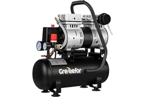 GRETEEFOR Air Compressor, 2 Gallon Ultra Quiet Portable Compressor 60dB 1HP, Oil-Free, 2.5 CFM@90 PSI, Fast 13s Recovery Time for Tire Inflation/Nail Gun/Pneumatic Tools/Cleaning in Home or Shop Projects, Black