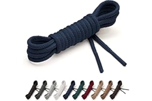BENCHMARK BASICS Benchmark Dress Shoe Laces - Made in USA - 1/10" (2.5mm) Round Waxed Shoelaces - Choice of Color - 27”, 30", 33" or 36"