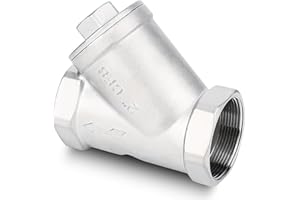SYWUWV Industrial Plumbing Y Strainers NPT Female 2", Heavy Duty 304 Stainless Steel Y-Strainer, Y-Shaped Filter Valve Connector with 80 Mesh Screen to Remove Excess Impurities for Water Oil Gas DN50