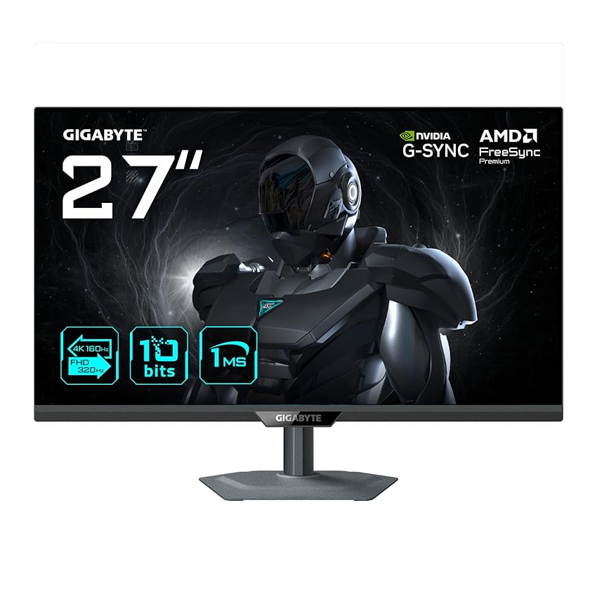 Gigabyte G27UP Monitor da gioco 27” 4K UHD - Modalità doppia (4K 160Hz o FHD 320Hz)