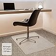 Office-Chair-Mat, FRUITEAM Chair Mat for Carpet, BPA and Phthalate Free, Rectangular Transparent Carpet Floor Mat 75 x 120 cm