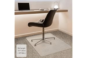 FRUITEAM Office Chair Mat for Carpet, Carpet-Protector, Rectangular Transparent Carpet Floor Mat for Carpet, 75 x 120 cm/30 x