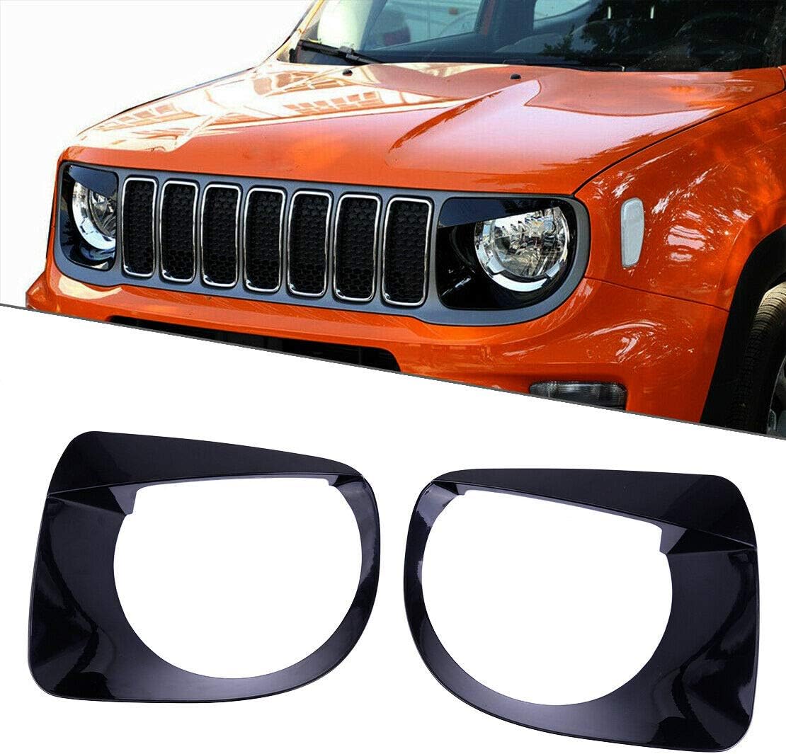 Cover Per Faro Jeep Renegade Angry Bird, Adesivi Sopracciglio Rosse, Compatibile 2015-2017, Look Aggressivo