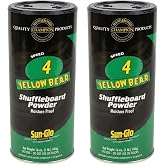 Sun-Glo Speed #4 (Yellow Bear) Shuffleboard Powder Wax &ndash; Medium Speed for All-Purpose Play, Bars &amp; Home Game Rooms &ndash; 16 oz Shaker Can (Pack of 2)