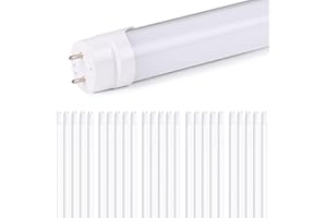 H&B Luxuries 25-Pack T8 LED 4FT Type A+B Light Bulbs 18W, 2300LM, G13 Base,Plug and Play or Ballast Bypass,T8 T10 T12 Fluorescent Bulbs Replacement, UL & DLC (5000K)