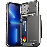 VRS DESIGN Damda Glide Pro, Sturdy Semi Auto Wallet [4 Cards] Case Compatible for iPhone 13 Pro Max Case (2021)