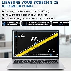 F FORITO 11.6 Inch Tempered Glass Laptop Screen