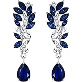 EVER FAITH Women's Austrian Crystal Bridal Chandelier Teardrop Dangle Earrings
