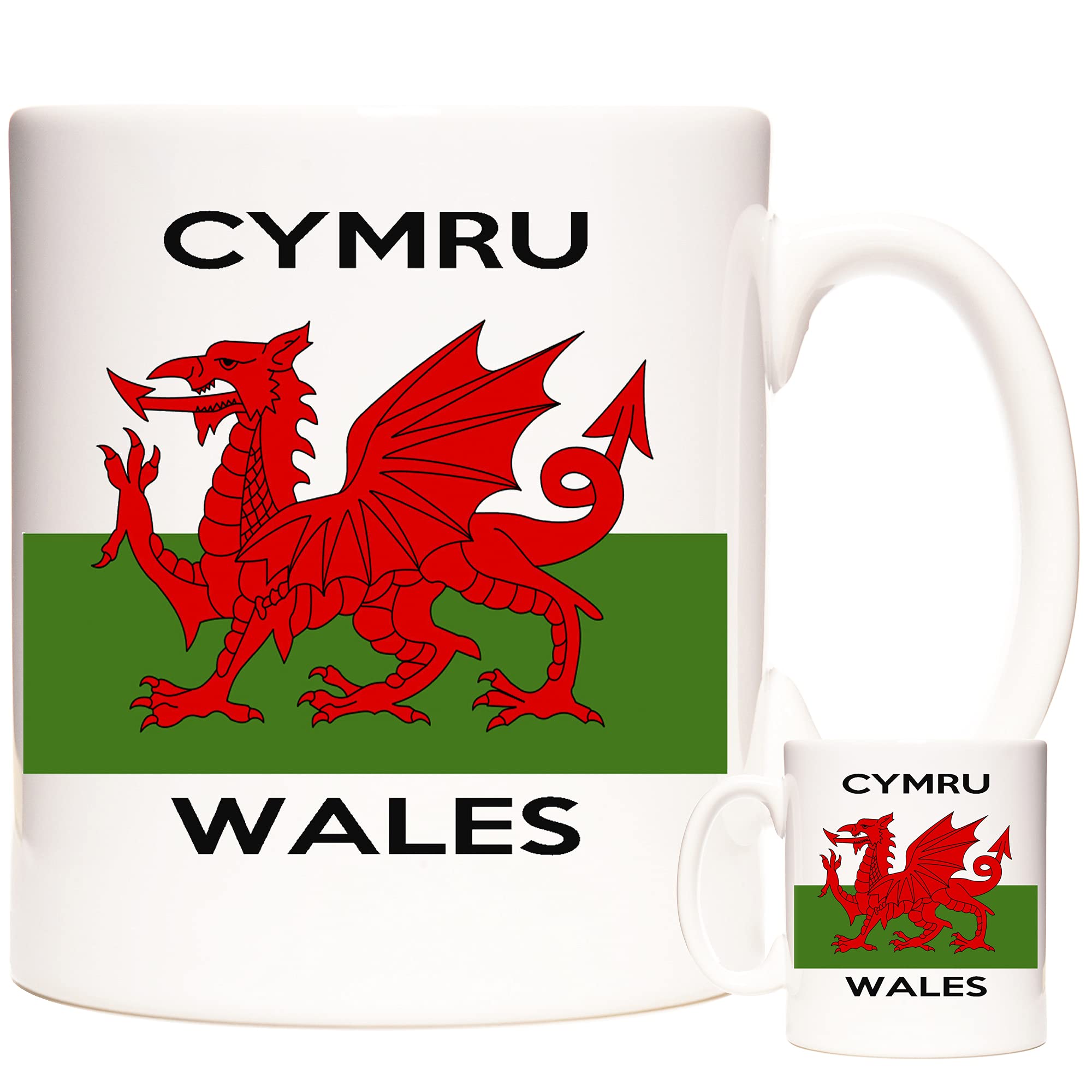 Cymru Wales Welsh Dragon Flag Ceramic Gift Mug. 11oz Ceramic Mug. Welsh Coffee Mug. Welsh Flag Gift. Wales Gift for Welsh People