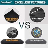 Granbest Premium Water-Repellent Sofa Seat Cushion Slipcover 2 Seater Black view 5
