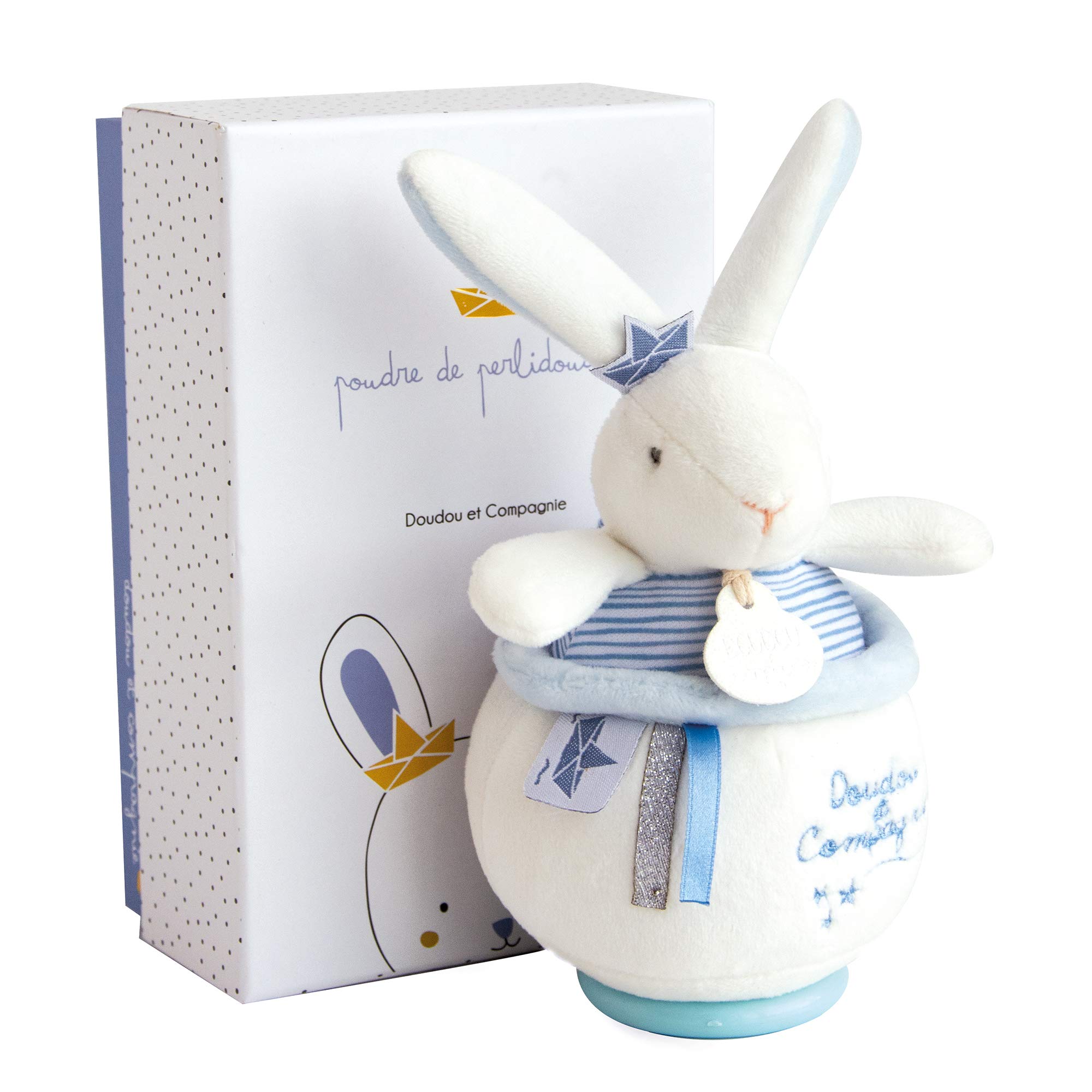 Doudou et Compagnie Matelot DC3520 Rabbit Music Box, Blue