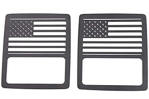JeCar Tail Light Cover US Flag Taillight Guard Compatible with Jeep Wrangler 2018-2023 JL & Unlimited (Factory OEM Halogen Tail Light ONLY)