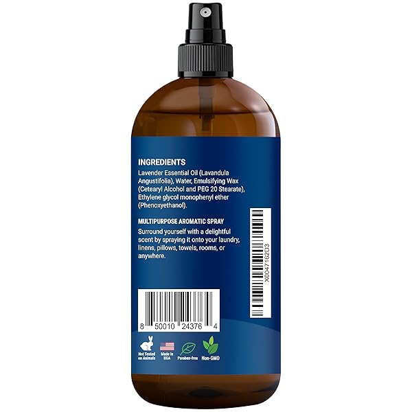 LAVENDER LINEN SPRAY 8 FL OZ – REFRESHING FABRIC REFRESHER & PILLOW SPRAY FOR BEDDING, BED SHEETS & ROOM – SOOTHING ROOM MIST – NEXON BOTANICS