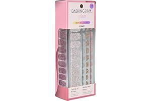 Dashing Diva Gloss Nail Strips 5-in-1 Kit - Best of Sparkles - UV Free, Chip Resistant, Long Lasting Gel Nail Stickers - Contains 110 Wraps, 5 prep Pads, 2 Files