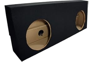 American Sound Connection Compatible with 2007-2013 Toyota Tundra Crew Max Truck Dual 12" Sub Box Subwoofer Enclosure