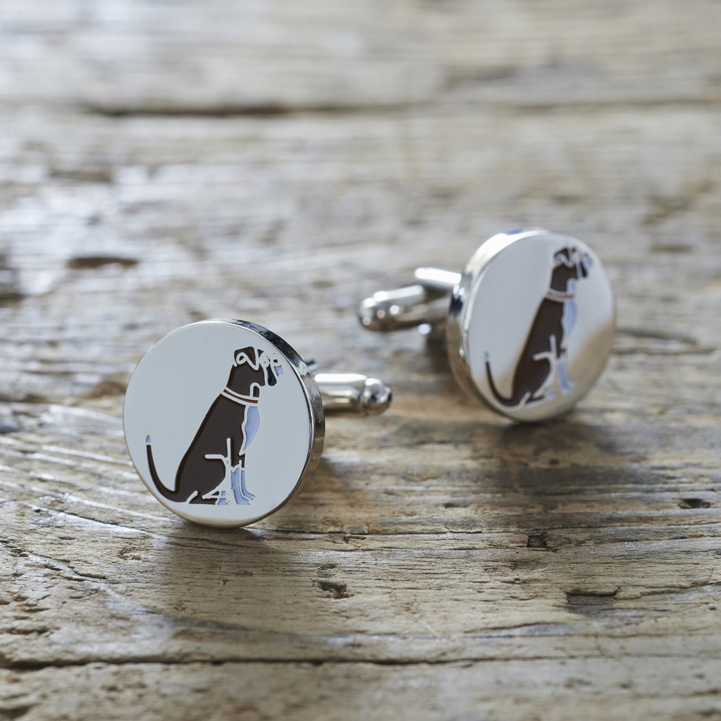 Sweet William Boxer Cufflinks | Silver plated Men Cufflinks for Boxer or any dog lover | 18 mm x 3 mm