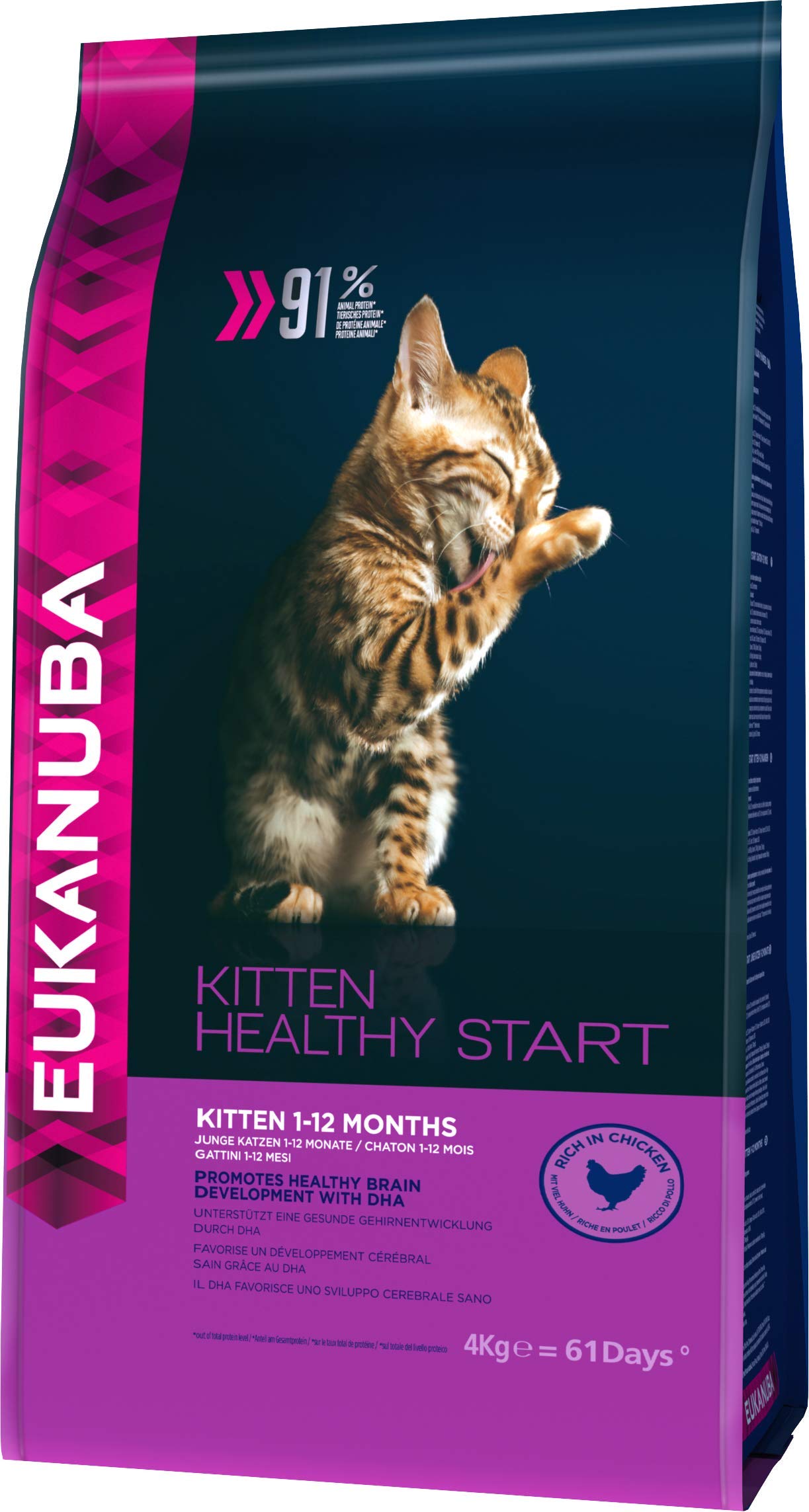 Eukanuba Dry Kitten Food Chicken Liver, 4 Kg