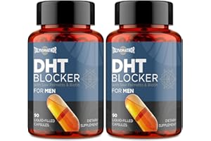 TALYVORIATHOR DHT Blocker for Men with Saw Palmetto & Biotin, Hair Growth Formula in Liquid-Filled Capsules, Hair Loss Supplements, Hair Regrowth Vitamins, Proprietary Herbal Blends - 90 Capsules(2 Bottle)