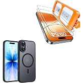 TOCOL 2 Pack iPhone 17 Shatterproof Screen Protector Bundle with iPhone 17 Magsafe Case (3 Items)