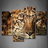 Leopard Wall Art Cheetah Painting Pictures Print On Canvas Animal The Picture for Home Modern Decoration