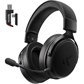 MCHOSE V9 PRO Wireless Gaming Headset 7.1 Surround Sound for PS5 PS4 PC SWITCH TOPSPEED Gaming Headphones with Noise Canceling Mic, 250Hr Battery, Low 15ms Latency, Lightweight, BT 5.3 FPS Games Black