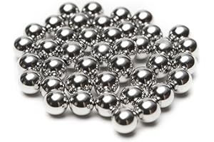 HiPicco 100pcs 11mm Bearing Balls 304 Stainless Steel G100 Precision Balls，11mm/apr.0.43" Precision Bearing Balls