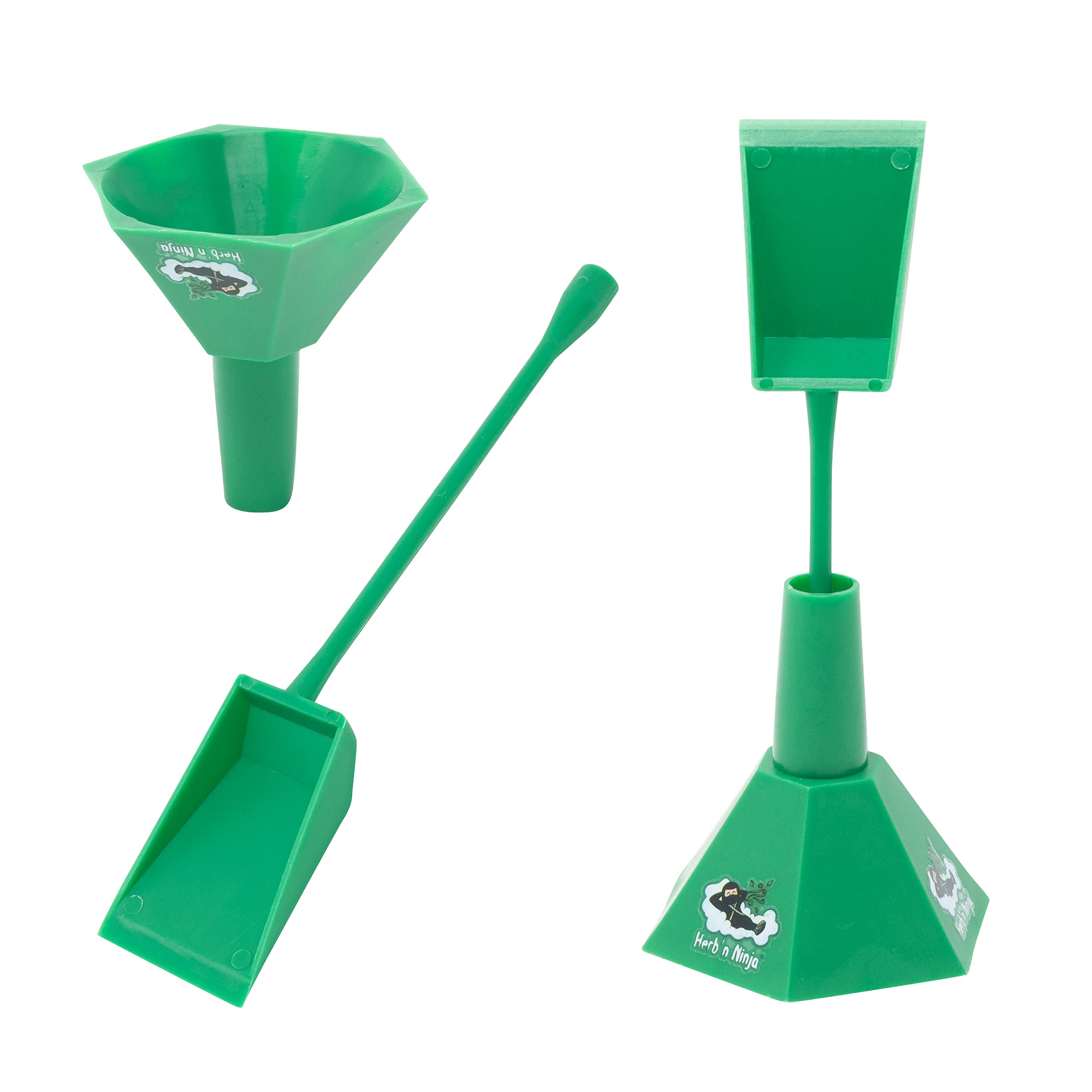 Photo 1 of ’n Ninja Cone Loader for 1¼, King Size, and Large Cones | Easy Pre Roll Packing Tool with Funnel and Shovel | Fast, Clean, and Efficient Cone Filling Accessory (Green)